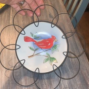 Vintage mid century wall decor from Avon made in Japan with wire border no chips